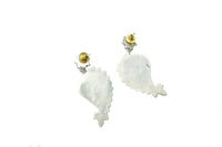 Silver Earrings with Black Onyx and Pearls view 2