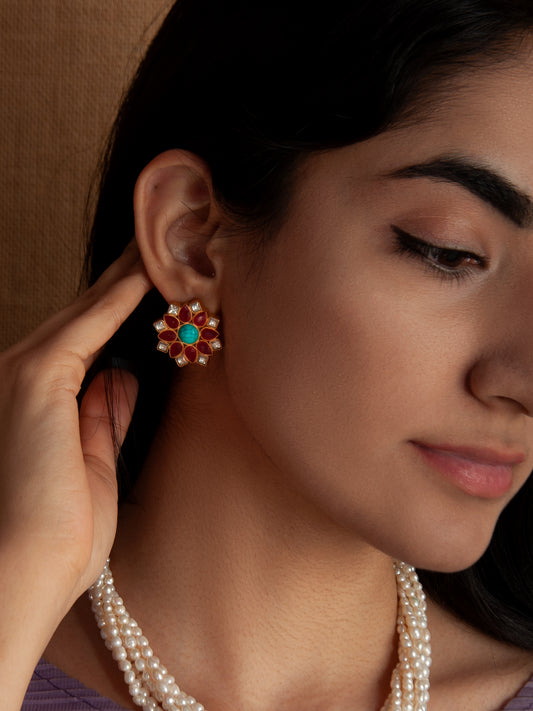 Turquoise Ruby Bliss Studs