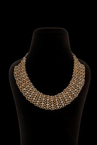 925 Sterling Silver Two Tone Statement Necklace view 1