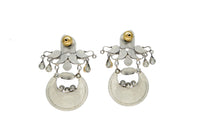 Silver Gold Plated Chandbali with Kundan view 2