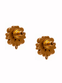 Svarnam Floral Kundan Studs view 4