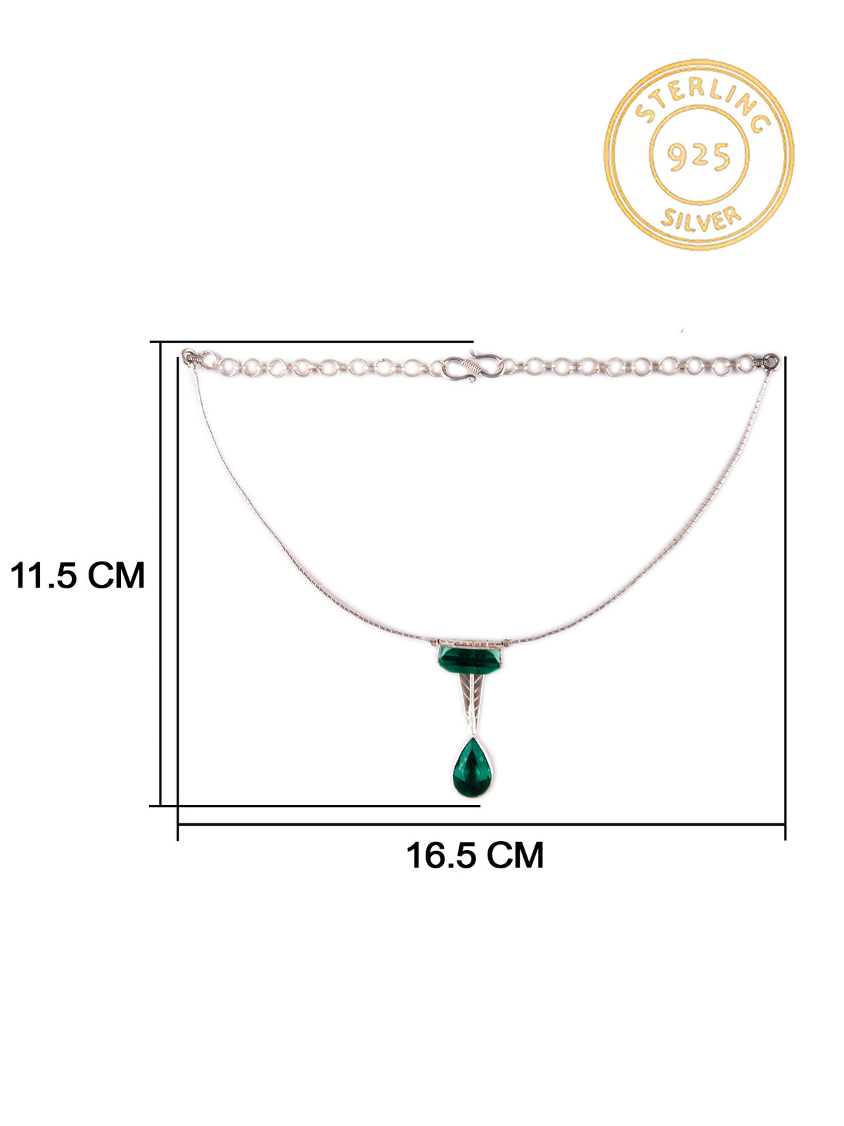 Aurora Emerald Fusion Necklace view 7