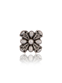 Textured Pearl Adjustable Ring view 1