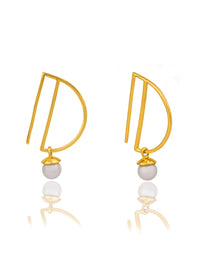 Fine Rawa Studs with Ruby and Pearl view 1