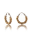 925 Sterling Silver Two Tone 22K Gold Plated Hook Earrings
