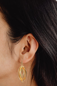925 Sterling Silver Gold Plated Danglers view 3