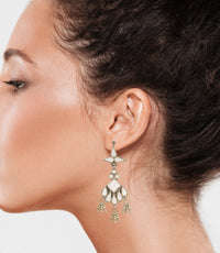 925 Sterling Silver White Mirror Earrings view 3