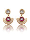 925 Sterling Silver Gold Plated Multicolored Kundan Earring