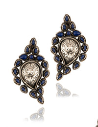 925 Sterling Silver Chitai Earrings with Blue Lapis view 1