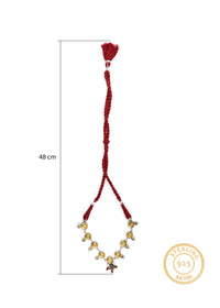 925 Sterling Silver Two Tone Necklace with Ruby view 4