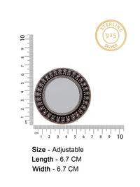 925 Sterling Silver Big Mirror Ring view 5