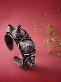 925 Sterling Silver Hare Rama Hare Krishna Bangle view 1