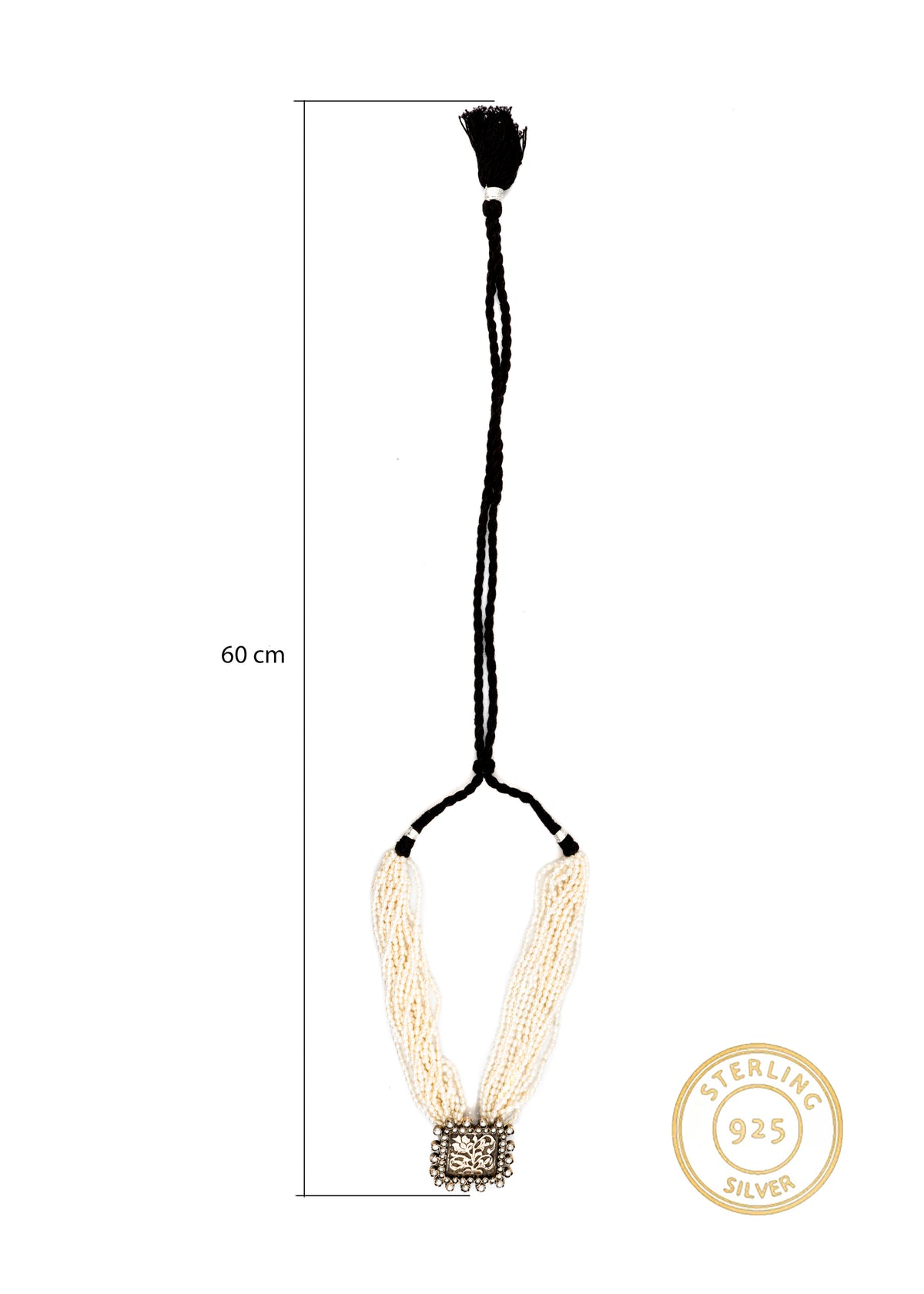925 Sterling Silver Chitai Necklace with Pearl view 4