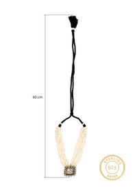 925 Sterling Silver Chitai Necklace with Pearl view 4
