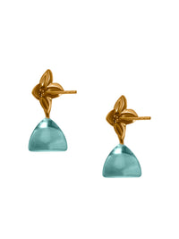 Aurora Blue Chalcedony Studs view 4