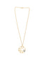 Gold Plated Circular Necklace with Pearl