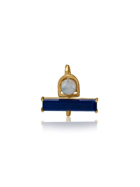 Blue Lapis and Pearl Lightweight Ring