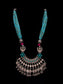 Silver Turquoise Beaded Necklace