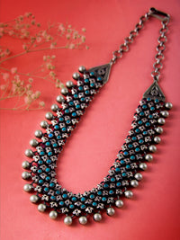 Silver Turquoise Classic Necklace view 1