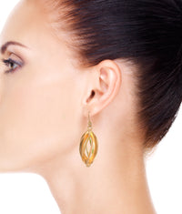 925 Sterling Silver Gold Plated Danglers view 4