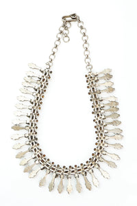 Tribal Silver Necklace with Rubies view 2