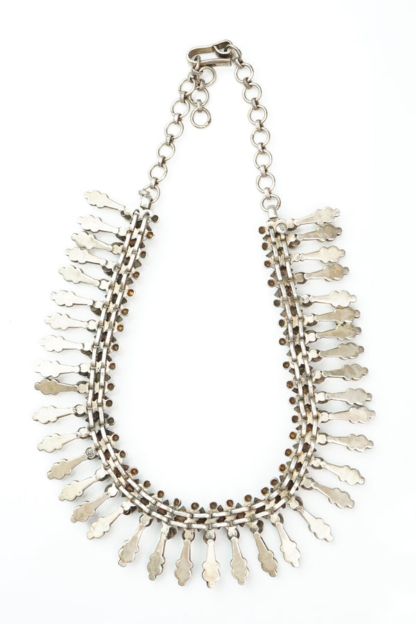 Tribal Silver Necklace with Rubies alternate