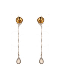 925 Sterling Silver Long Earrings with Peridot and Citrine view 5
