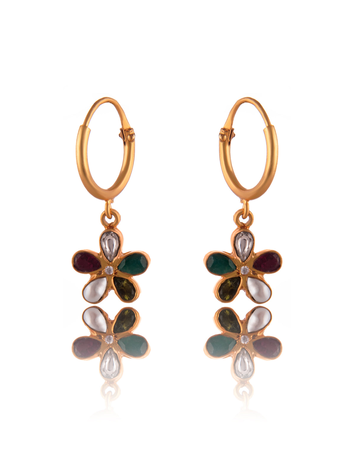 Aurora Rainbow Hoop Earrings view 4