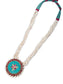 925 Sterling Silver 22K Gold Plated Pearl Beaded Necklace With Turquoise, Ruby Gemstone