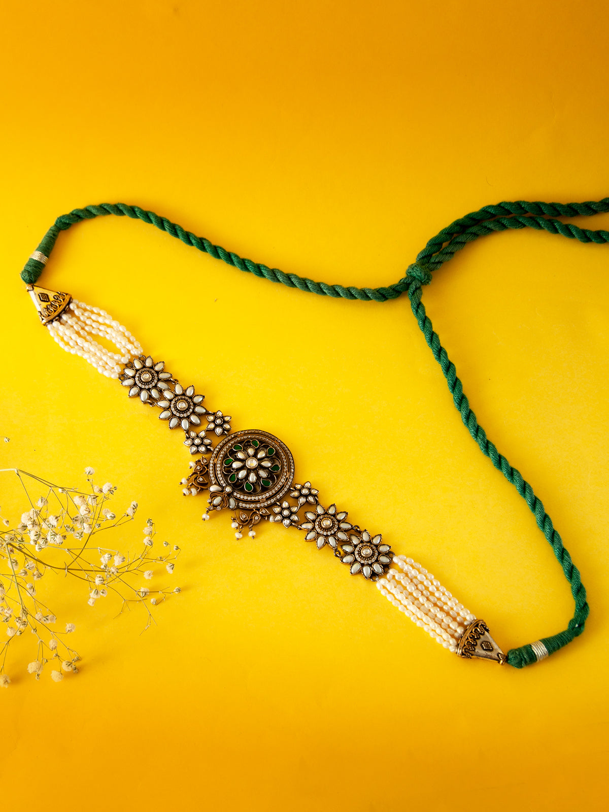 Svarnam Kundan Choker Necklace view 1