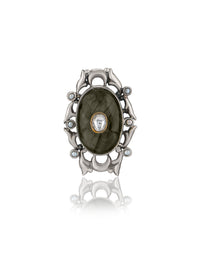 Labradorite Kundan Adjustable Ring view 2