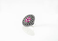 Paisley Pink Stone and Kundan Ring view 4