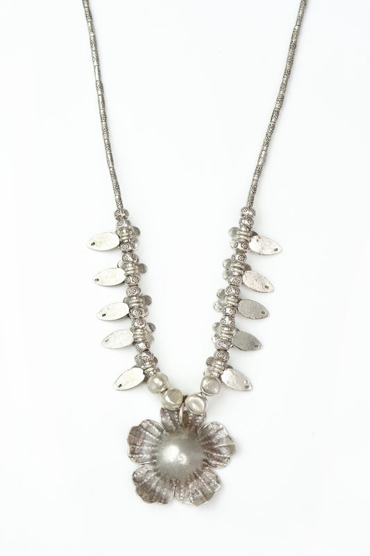 925 Silver Rose Necklace - Neeta Boochra Jewellery