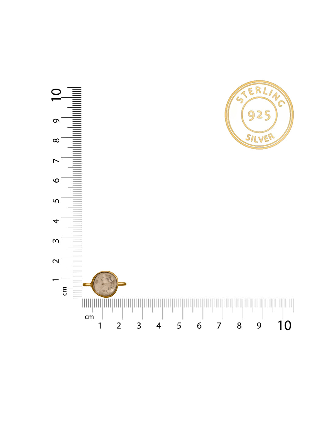 Moissanite Gold Plated Everyday Ring view 3