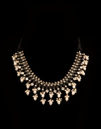 925 Sterling Silver Necklace with Kundan and Pearl view 1