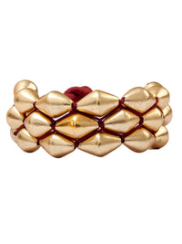 925 Sterling Silver Gold Plated Dholki Paunchi Bracelet (Dholki Bead Size – Big) view 5