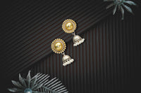 Silver Two-Tone Gold plated Rawa Jhumki view 3