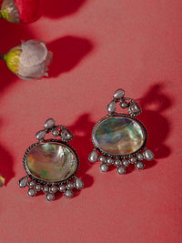 Aurora Mother of Pearl Studs view 2
