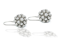 925 Silver Kundan Dotted Dangler Earrings view 2