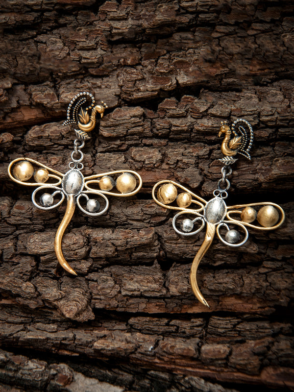 925 Sterling Silver Two Tone Butterfly Earrings alternate