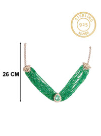 Svarnam Green Statement Necklace view 5