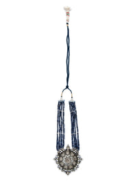 925 Sterling Silver AAA+ Quality Iolite Gemstone Beaded Necklace With Kundan and Pearl view 7