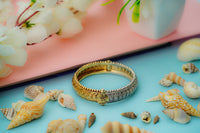 925 Silver Two Tone Rawa Bangle view 3