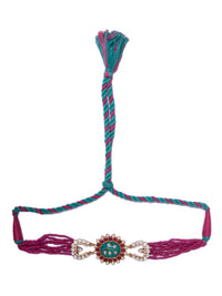 Svarnim Festive Turquoise Ruby Choker view 4
