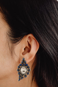 925 Sterling Silver Chitai Earrings with Blue Lapis view 3
