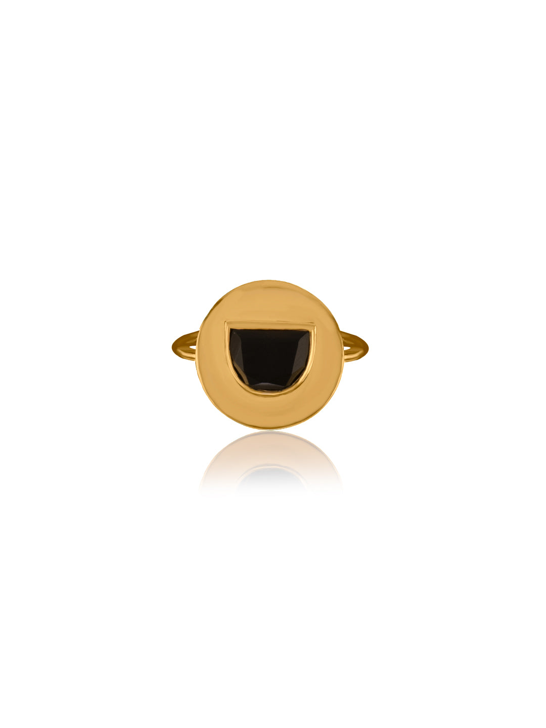 Black Onyx Lightweight Adjustable Ring view 1