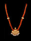 925 Sterling Silver 22K Gold Plated Necklace With Carnelian Beads and Pearl