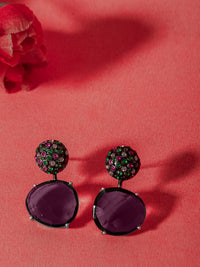 Aurora Amethyst Studs view 2