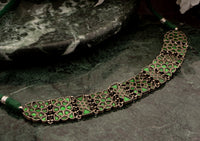 925 Sterling Silver Neckalce with Fine Glass Work view 5