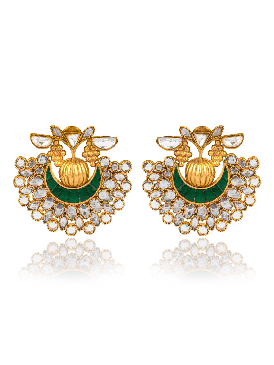 925 Sterling Silver Gold Plated Chaandbali view 1